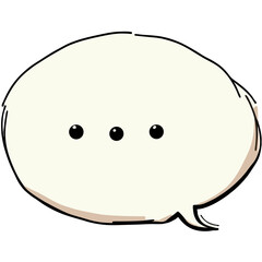 Speech bubble communication dialogue message conversation talk chat bubble thought bubble graphic design vector art sticker icon on transparent background 