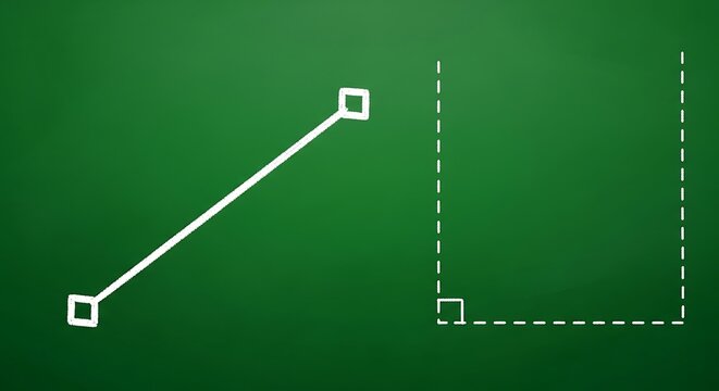 Line segment and right angle geometry illustration.