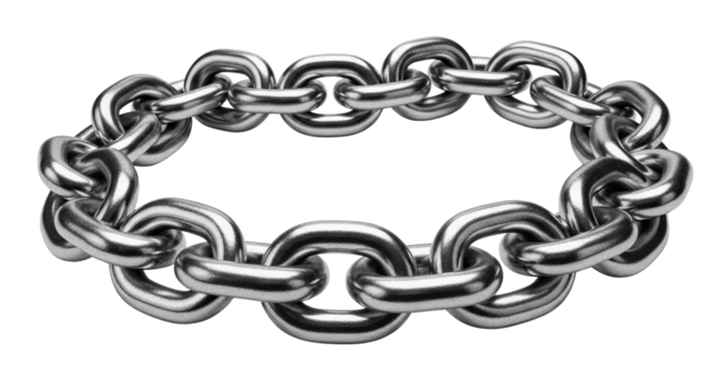 Heavy Metal Chain with Transparent Background