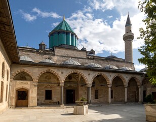 Obraz premium A courtyard of a historic Ottoman building