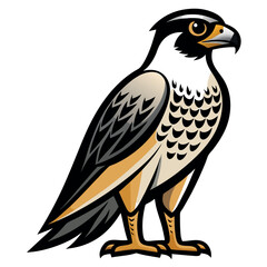 a-stylized--cartoonish-illustration-of-a-peregrine.eps