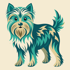 a-stylized--full-body-illustration-of-a-yorkshire-vector design .eps