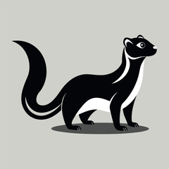 a-stylized--minimalist-silhouette-of-a-black-ferre.eps