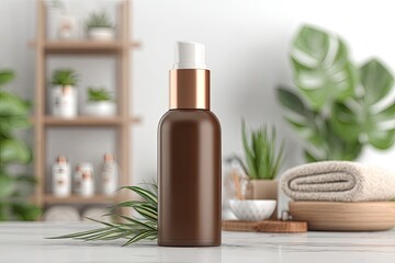 Brown bottle spray, spa setting