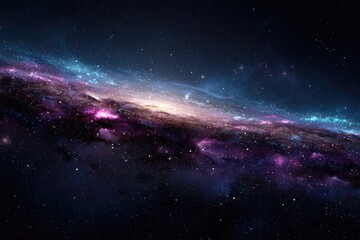 Fototapeta premium Vast expanse of space, swirling nebulae, and distant stars