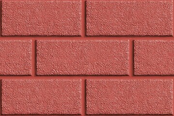 Red brick-patterned wall