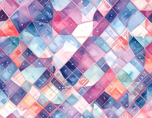 Abstract geometric pattern with blended colors