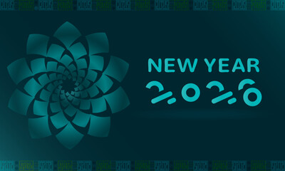 Happy New Year 2026 Celebration Theme Design – Festive Background with Fireworks, Glow Text, Party Lights, Holiday Greeting Card, Modern Vector Illustration