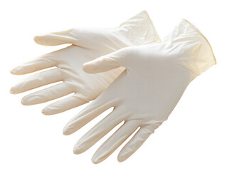 White latex glove, protective, disposable, sterile, clean, used for medical or laboratory work