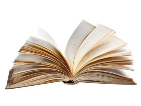 Open book, literature, education, paper, and reading concept with pages flipping in motion