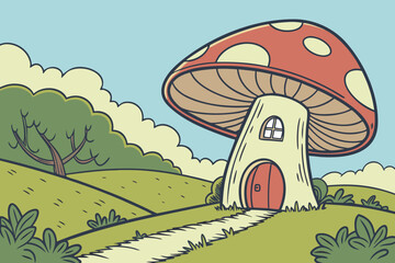 mushrooms in the forest