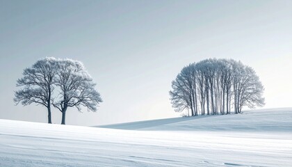 Fototapeta premium trees in snow