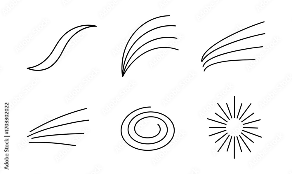 Poster abstract minimalist line art elements for creative design projects