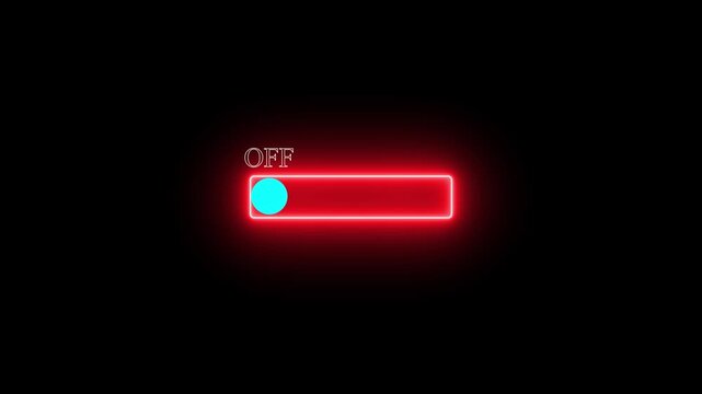 Neon green power button animation switch on futuristic digital interface seamless loop sci fi motion graphics. Animated neon green power button switch on seamless loop abstract technology.