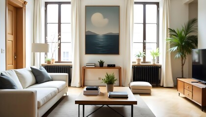 Modern Living Room Interior.