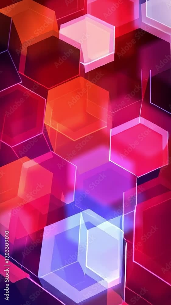Poster abstract colorful background hexagonal for mobile phone