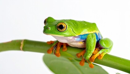 Obraz premium frog on the white 