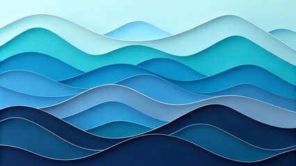 Fototapeta premium Rhythmic Tide – Layered Motion and Coastal Calm, Conceptual, Abstract, Strategy, Wooden Block, Nature