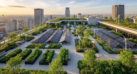 Rooftop Garden with Renewable Energy