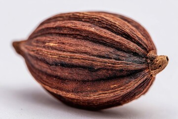 Close Up Macro Shot Of A Brown Spice Seed