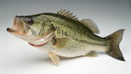 Naklejka premium Largemouth Bass on studio background