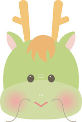 かわいい干支の動物イラスト_龍_辰