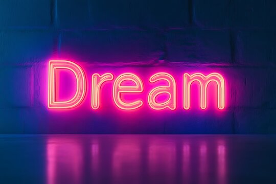 A clean design showing the word &ldquo;Dream&rdquo; written in bold style.