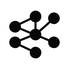 Abstract Network of Connected Nodes Representing a Complex System or Structure