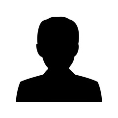 Silhouette of a Man Wearing a Suit Jacket Against a White Background