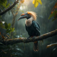 Fototapeta premium yellow billed toucan