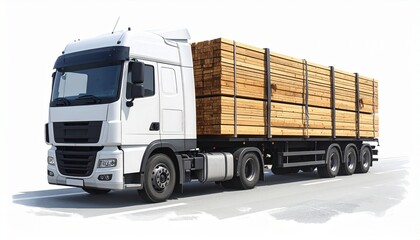 truck on a white background