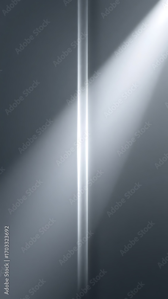 Poster generative ai: abstract beam of light and vertical line.