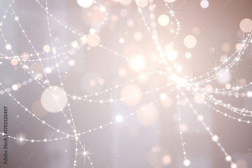 Aufkleber generative ai image: shimmering light streaks and bokeh effect.