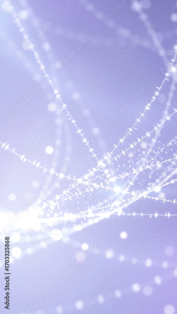 Poster generative ai abstract sparkling lines design prediction.