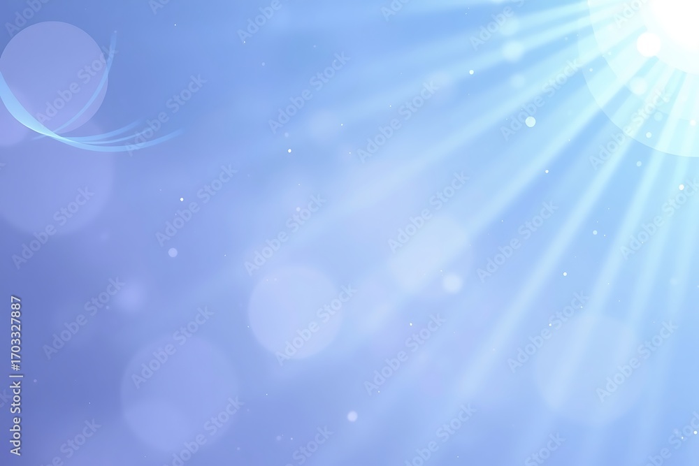 Aufkleber generative ai abstract blue radiant light with particle effect.