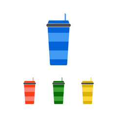 Juice Glass Icon &ndash; Fresh Drink and Beverage Symbols for Cafe and Restaurant Design