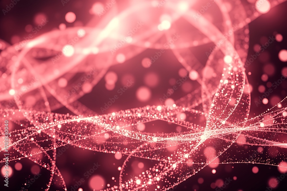 Aufkleber generative ai glowing abstract swirls image visual effect.