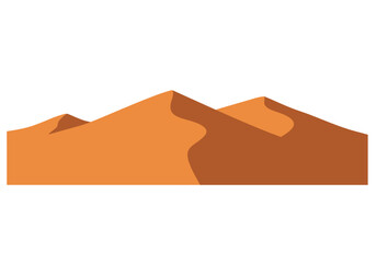 Desert landscape with orange sand dunes. Suitable for travel blogs, desert vacation ads, and environmental awareness campaigns.