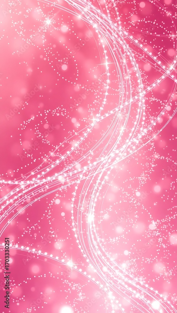 Poster generative ai: abstract ethereal pink swirls and orbs.