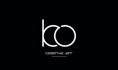 OB, BO, O, B abstract letters logo monogram