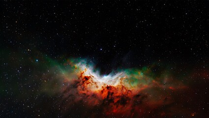 Fototapeta premium Colorful Nebula and Starfield in Deep Space with vibrant colors