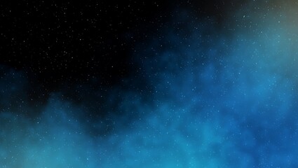 Naklejka premium Spectacular night sky filled with stars and celestial blue gas clouds