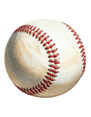Worn baseball