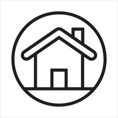 Home and house icons on white and blue backgrounds for real estate and web design