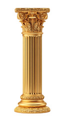 Naklejka premium Ornate golden column, classical style