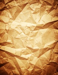 Obraz premium Detailed Close Up of Wrinkled Brown Paper Texture with Folds and Shadows
