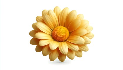 beautiful yellow daisy flower isolated
