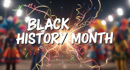 Celebrate Black History Month with vibrant images. Ideal for educational resources, event promotions, and cultural celebrations. Festive, colorful, empowering, bright.