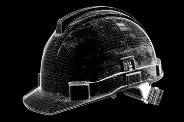 construction helmet blueprint