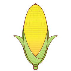 corn cartoon cute design